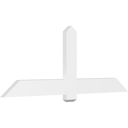 Ekena Millwork Eugene Architectural Grade PVC Gable Bracket, 72"W x 27"H x 2"D x 6"F, 9/12 Pitch GBP072X27X0206EUG00